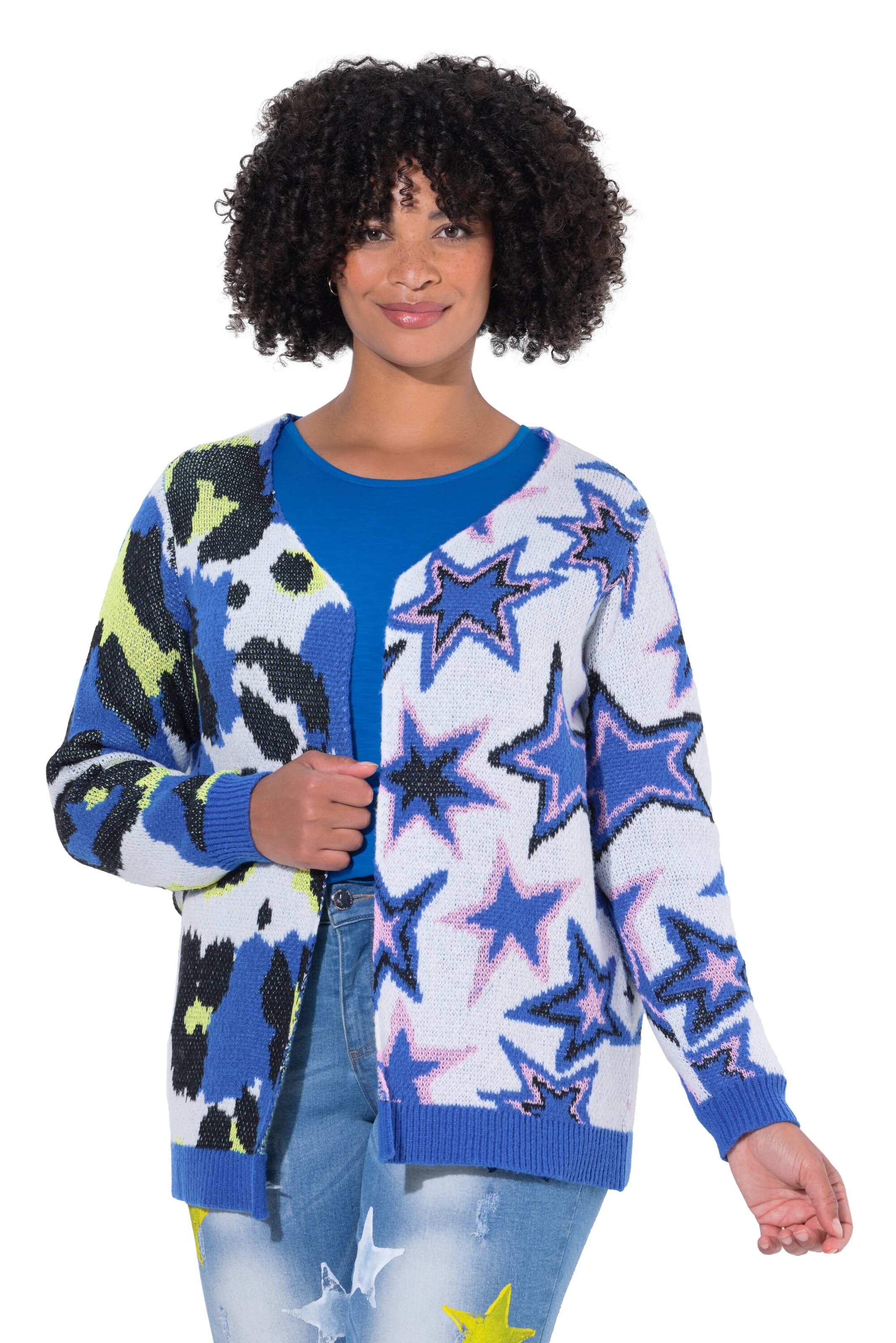 Angel of Style Gebreid vest in Blauw: voorkant