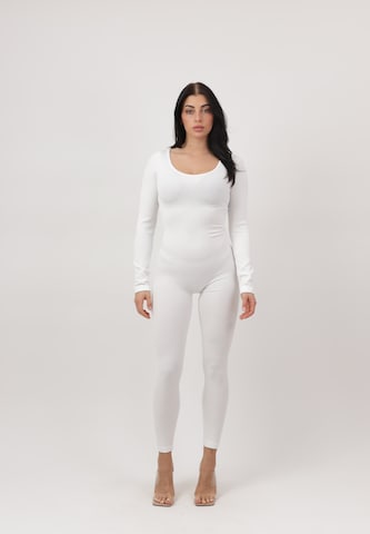 Elara Jumpsuit i hvid: forside