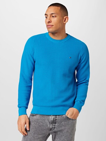 TOMMY HILFIGER Trui 'SPRING GRID' in Blauw: voorkant