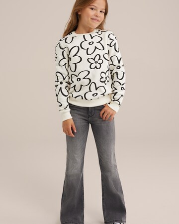 WE Fashion Flared Jeans in Grau