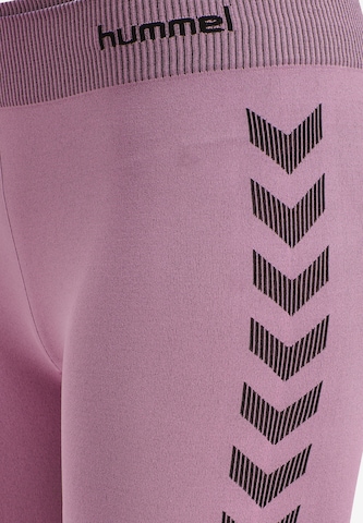 Skinny Pantaloni sportivi 'First' di Hummel in lilla