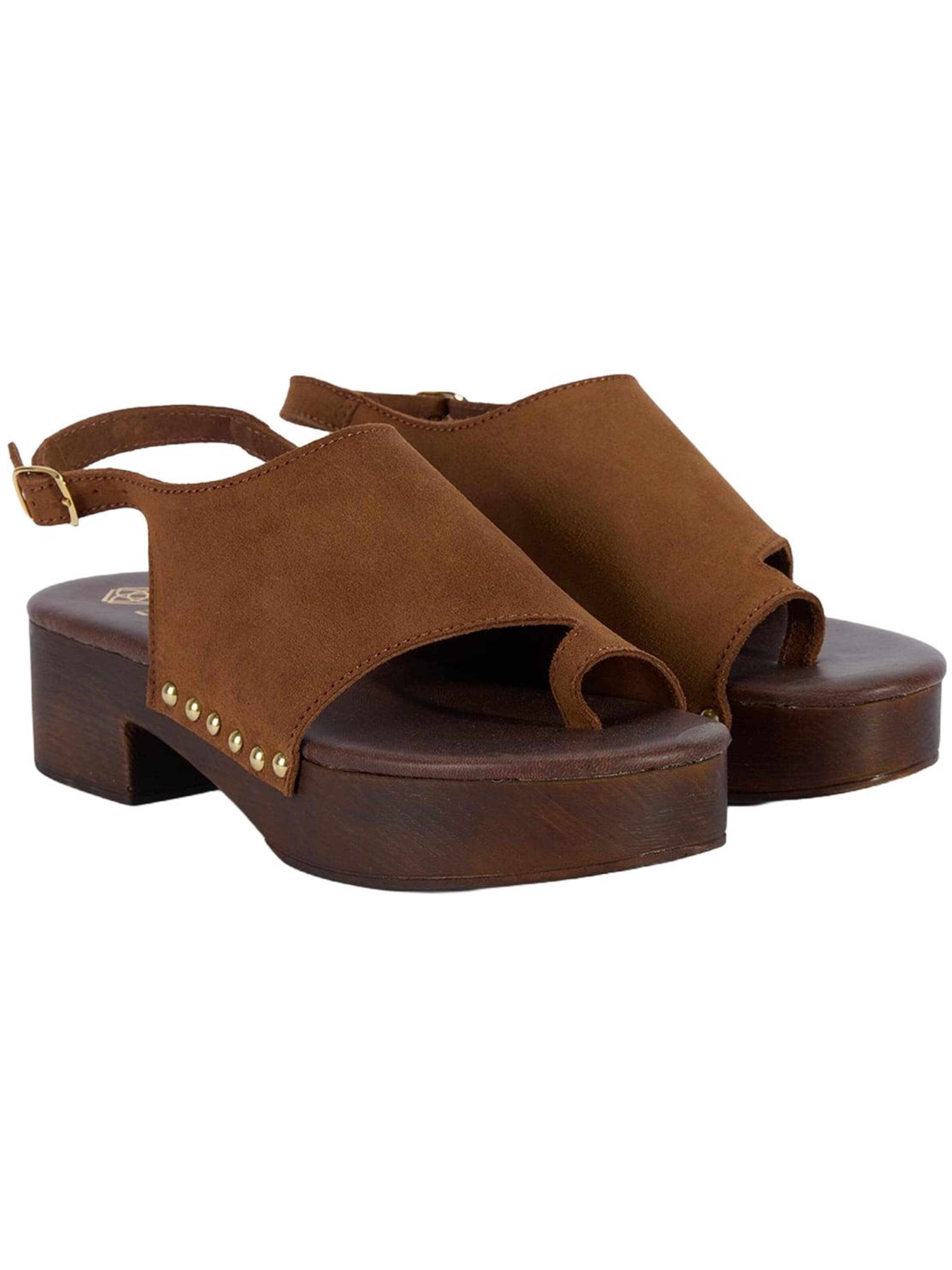 Desa Sandal 'Zehenring-Sandalen' in Brown: front