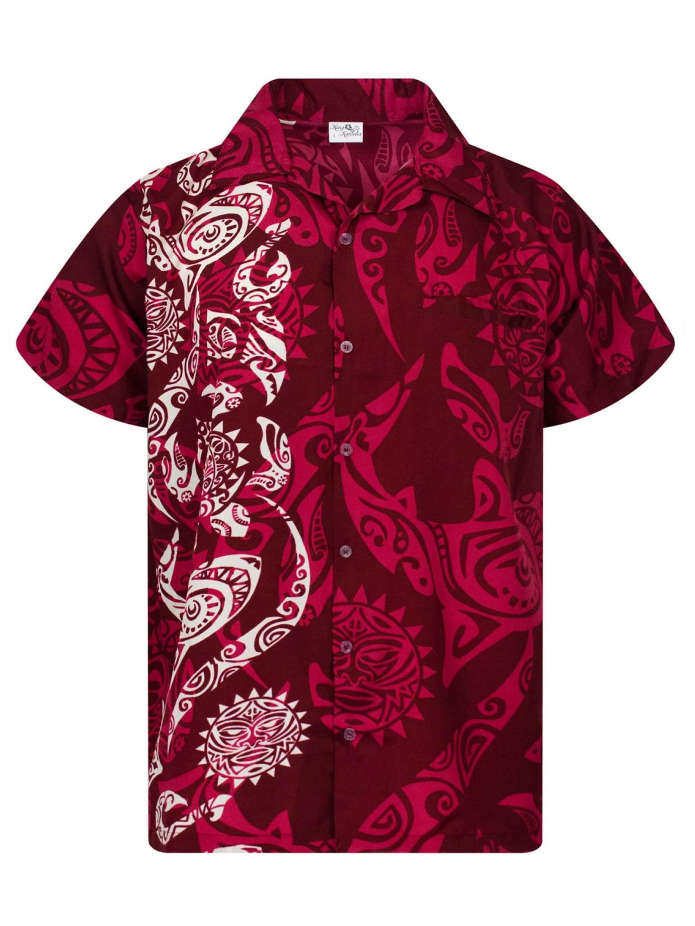 King Kameha Shirt 'Maori Wedding' in Rood: voorkant