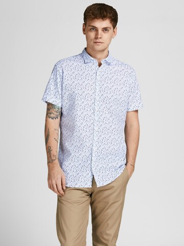 JACK & JONES Regular Fit Hemd 'Summer Blackpool' in Blau: predná strana