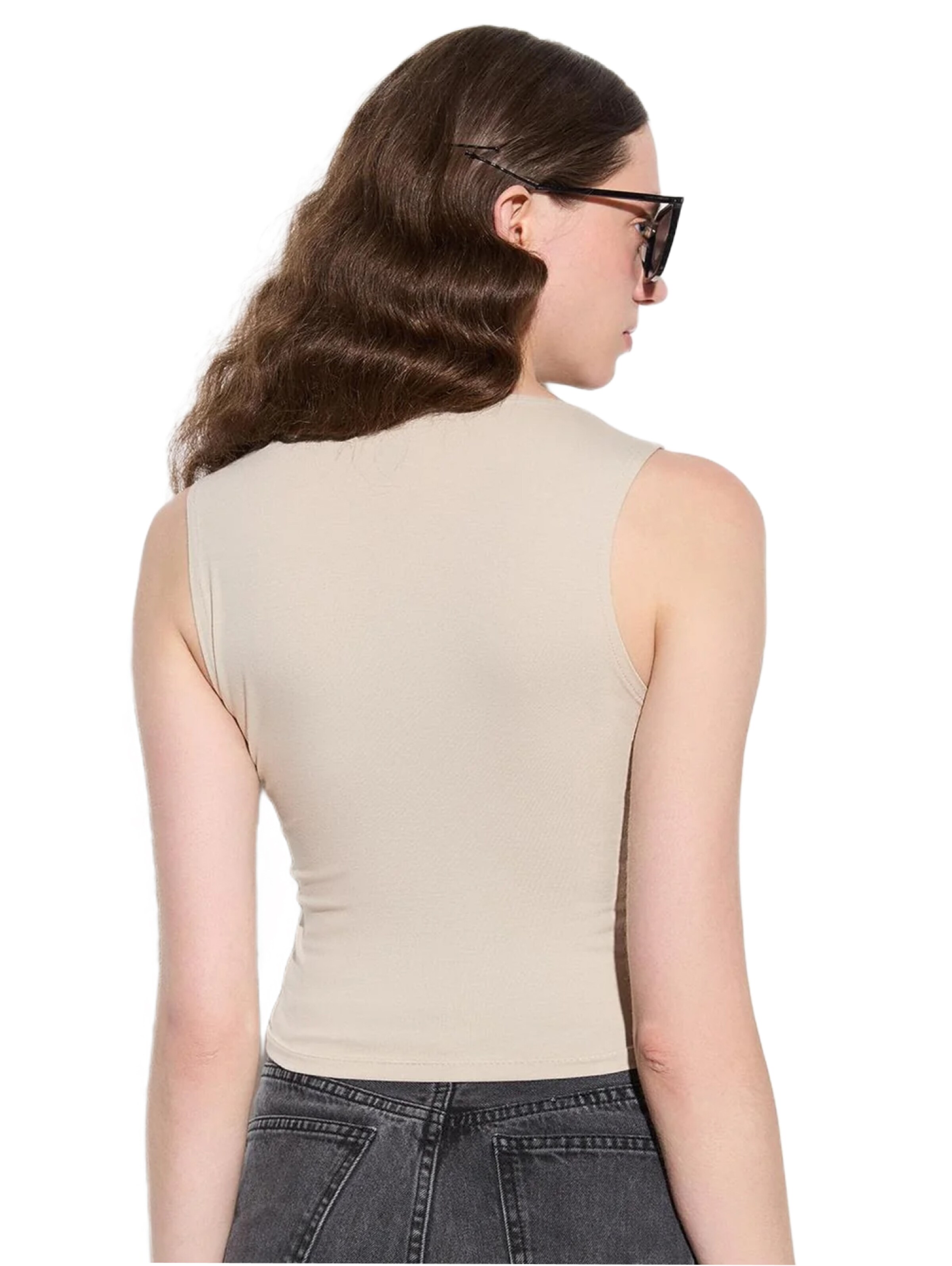 No Matter What Sporttop in Beige