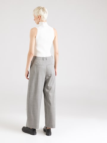 DRYKORN Loose fit Pleat-Front Pants 'INK' in Grey