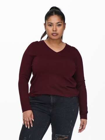 ONLY Carmakoma Sweater 'Marrys' in Red: front