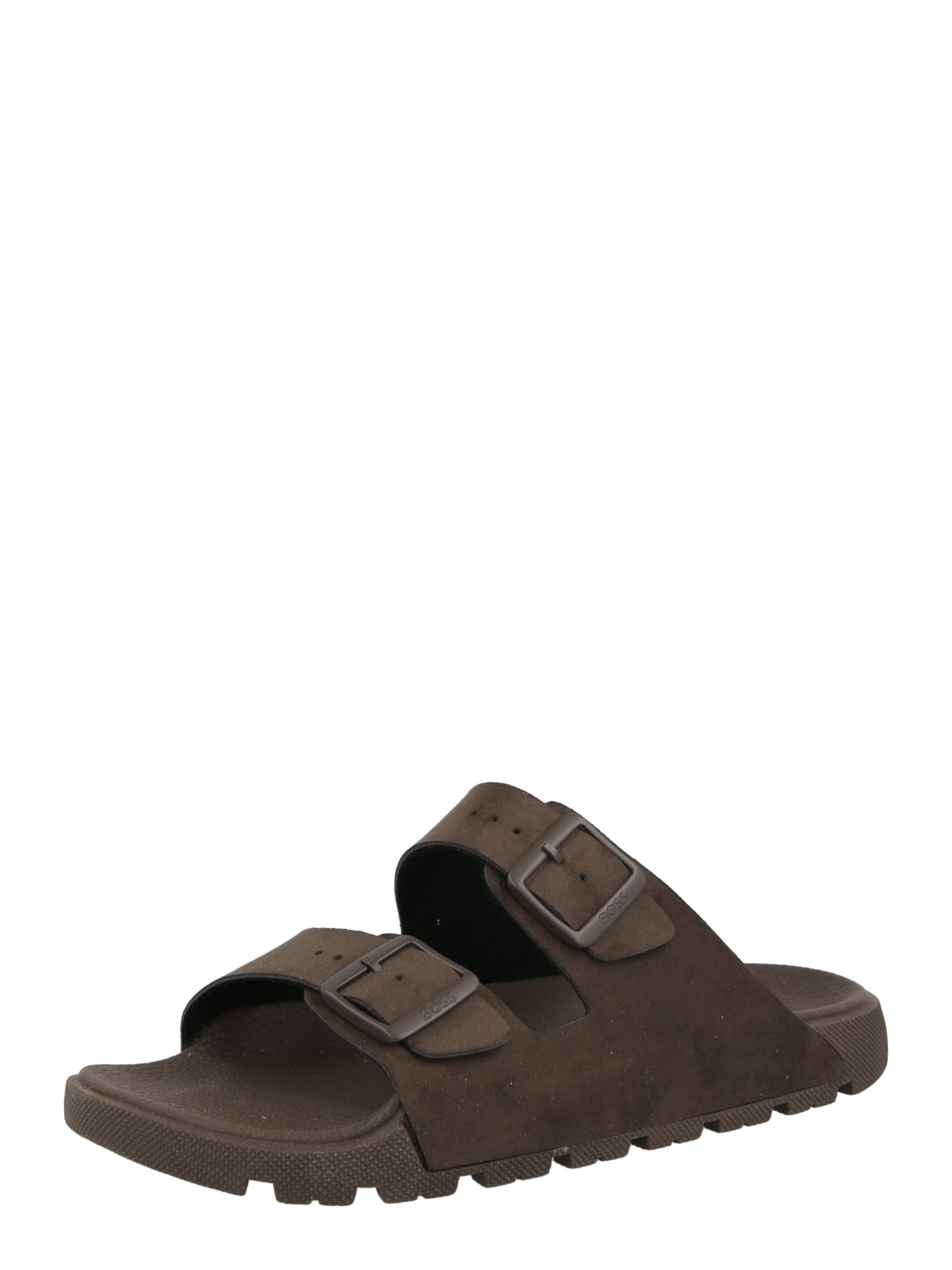 BOSS - Sapato aberto 'Surfley Sand' em castanho: frente