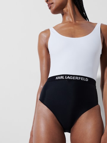 Karl Lagerfeld Bralette Swimsuit in Black