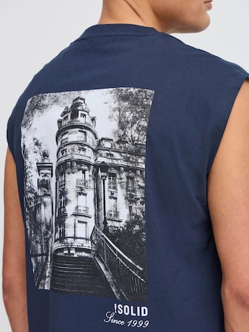 !Solid Rundhalsshirt ' SDBILO ' mit Backprint in Blau