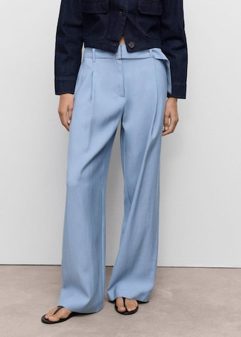 MANGO Wide Leg Hose 'Lirica' in Blau: Vorderseite