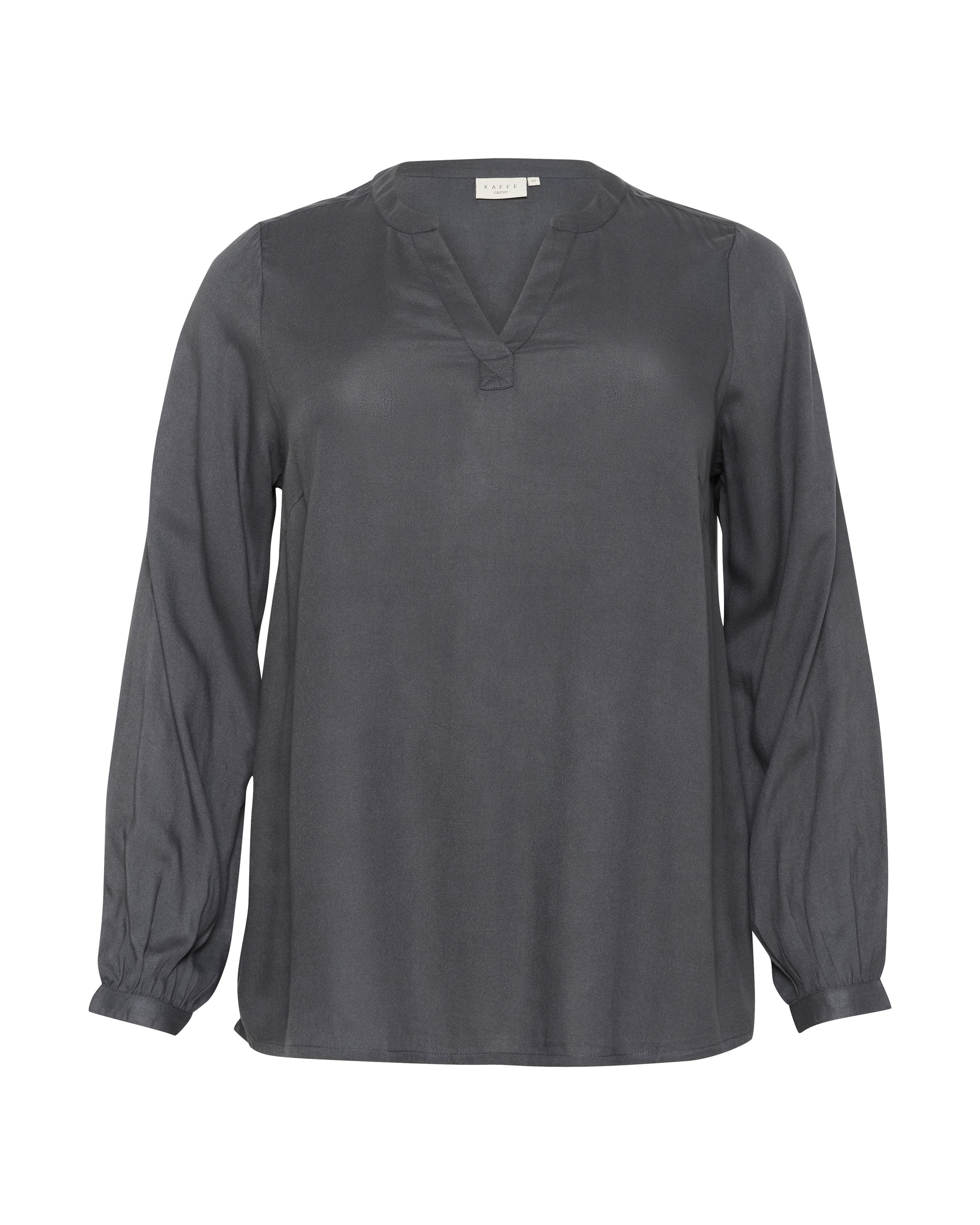 KAFFE CURVE Bluse 'KC Calinde' in Grau: Vorderseite