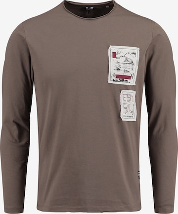 Sweat-shirt ' KLFOCUS ' Key Largo en marron : devant