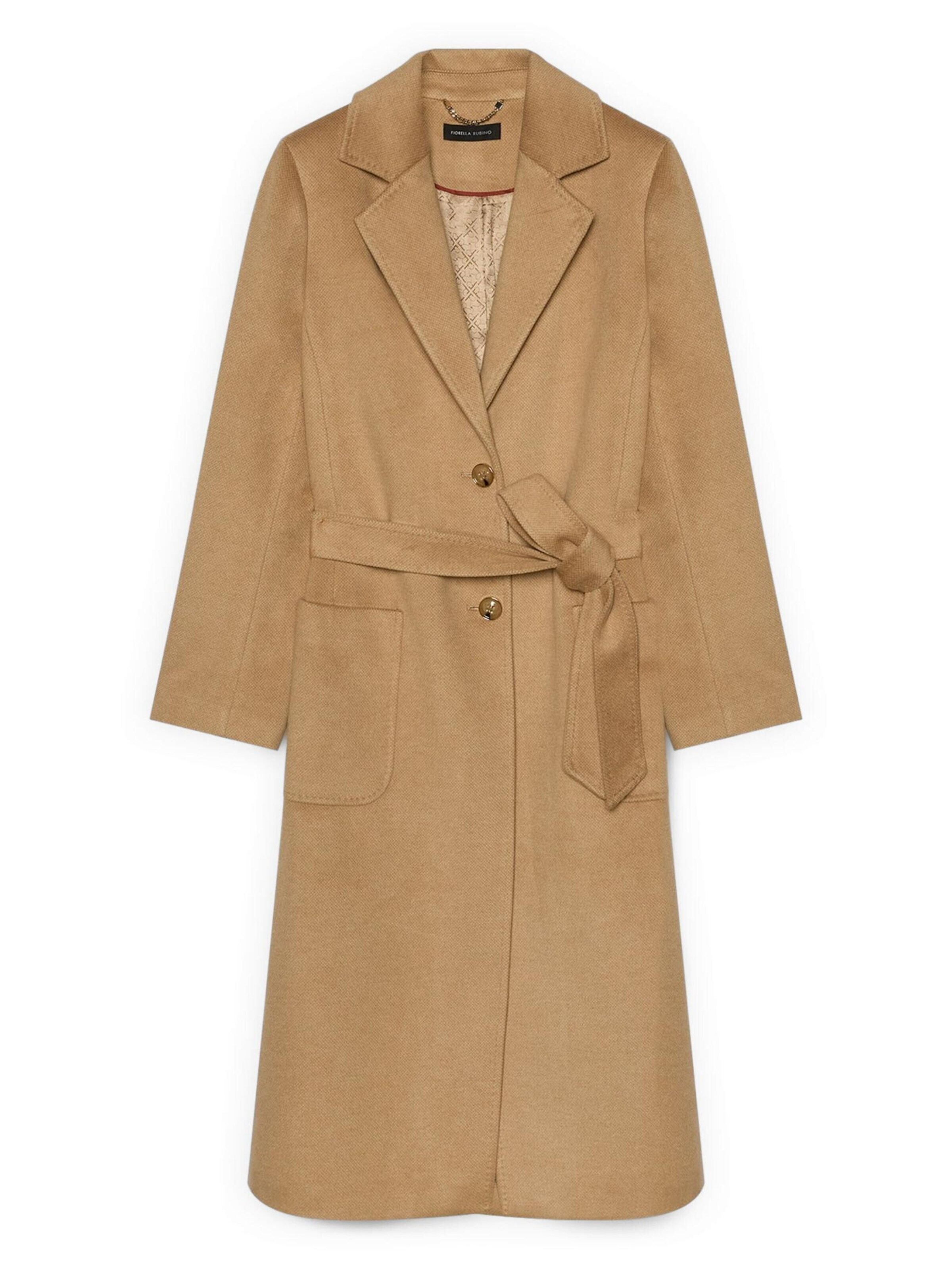 Fiorella Rubino Winter Coat in Beige: front