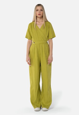FRESHLIONS Jumpsuit 'Kira' in Groen: voorkant