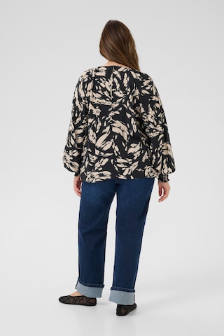 KAFFE CURVE Bluse 'Olla' i sort