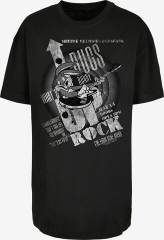 T-shirt oversize 'Looney Tunes Trickfilm Serie Cartoon Bugs Bunny What's Up Rock ' F4NT4STIC en noir : devant