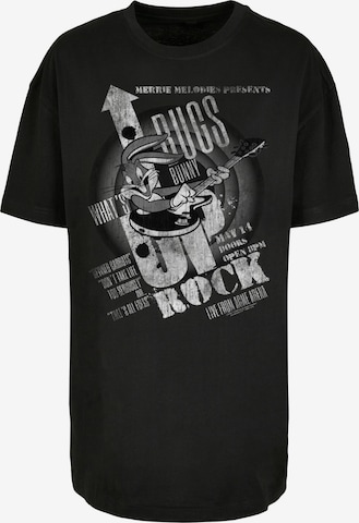 Maglia extra large 'Looney Tunes Trickfilm Serie Cartoon Bugs Bunny What's Up Rock ' di F4NT4STIC in nero: frontale