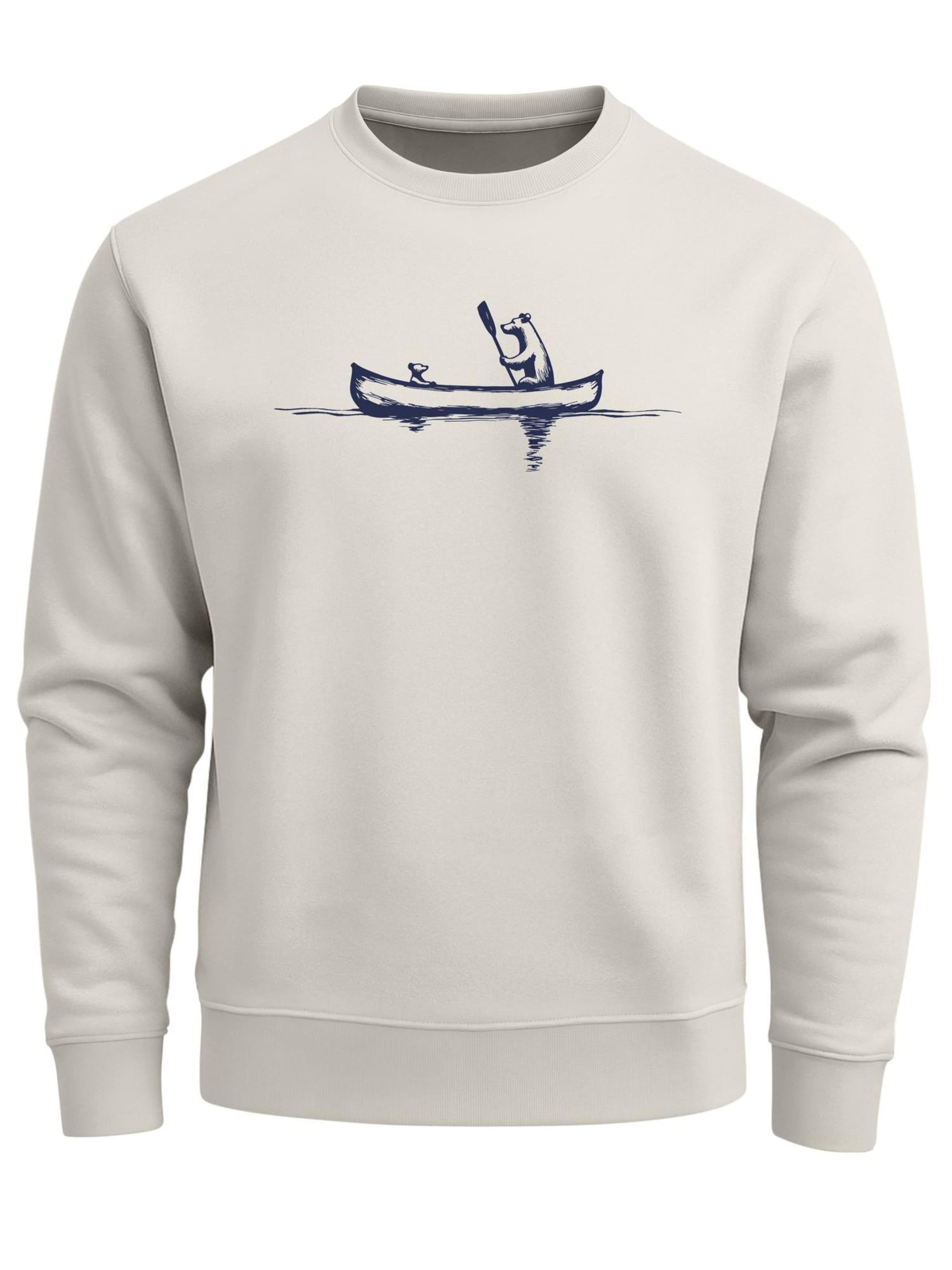 Neverless Sweatshirt 'Bär Kanu'‌‌‌‌‌‌‌‌‌‌ in Beige: Vorderseite