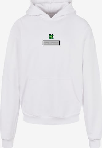 Sweat-shirt 'Silvester Happy New Year Pixel Kleeblatt' F4NT4STIC en blanc : devant