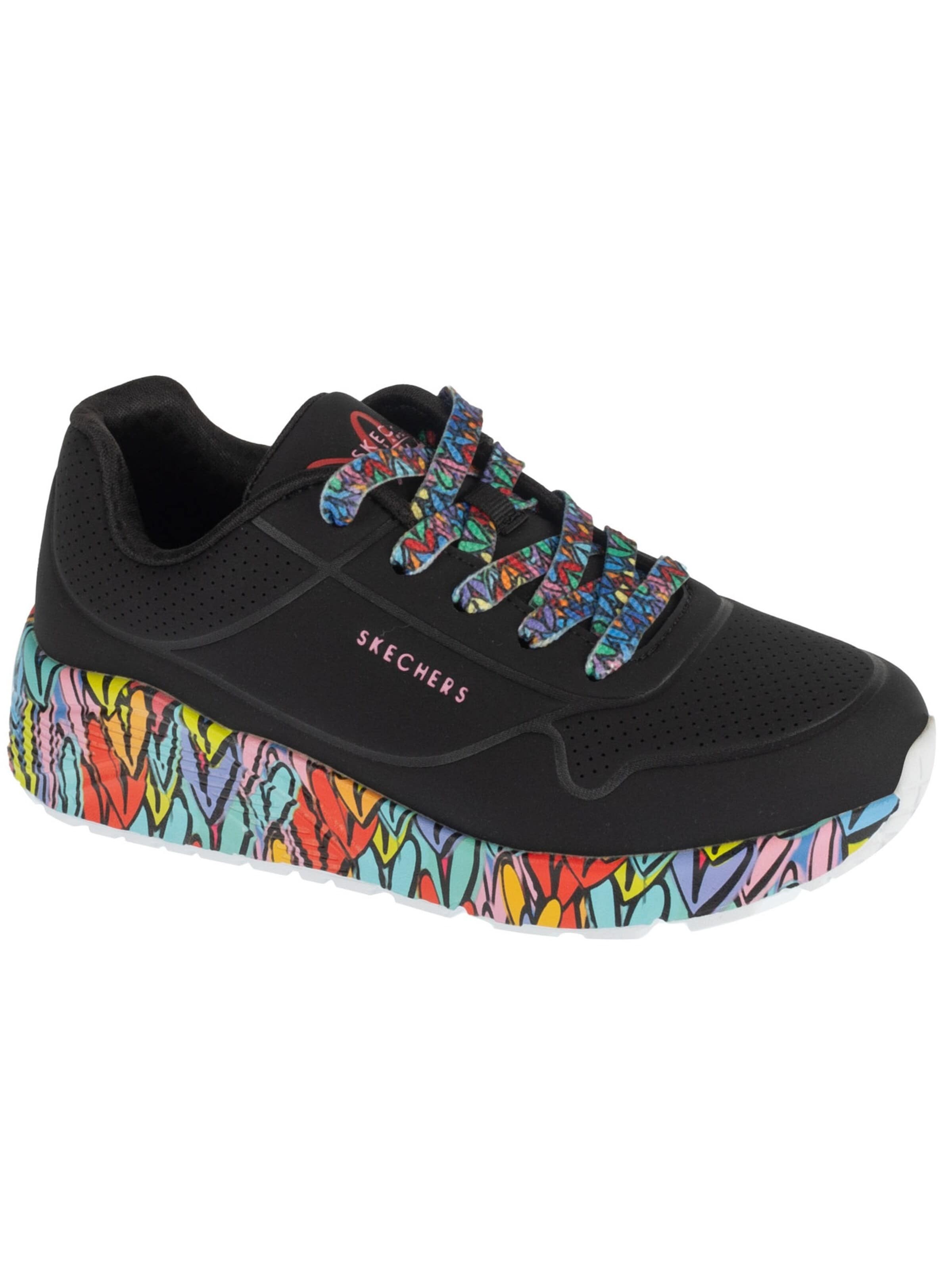 SKECHERS Trainers 'Skechers Uno Lite - Subtle Love' in Black: front