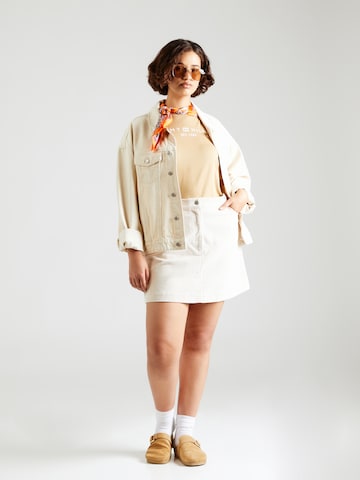 T-shirt Tommy Hilfiger Curve en beige
