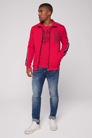 CAMP DAVID Zip-Up Hoodie in Red