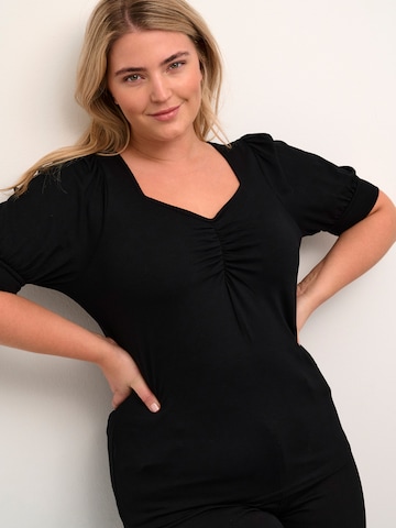 KAFFE CURVE T-Shirt 'Sissy' in Schwarz