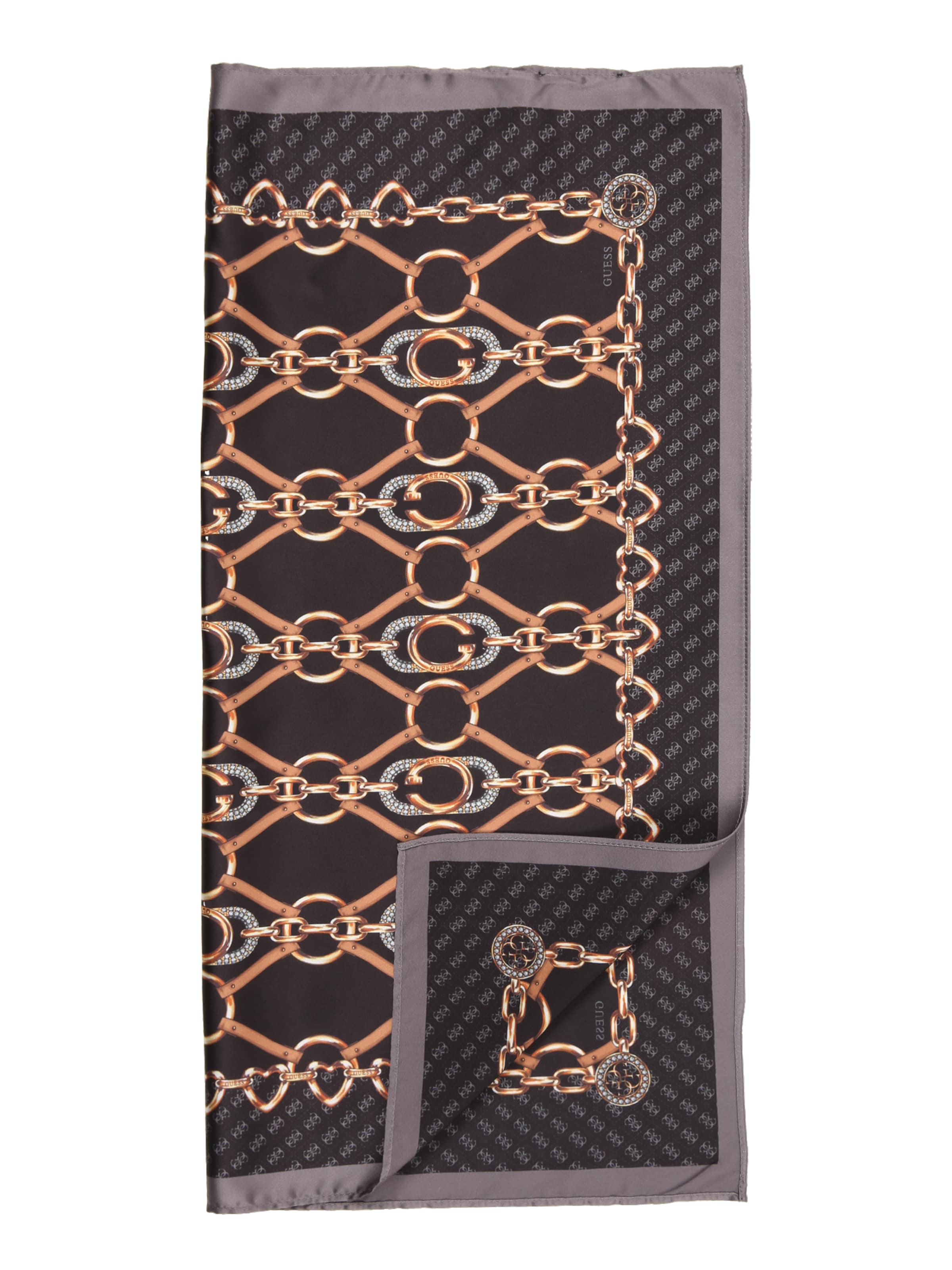 GUESS Chusta 'PRINTED KEFIAH 53x53' w kolorze czarny: przód