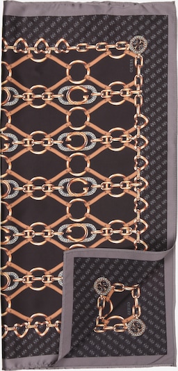 GUESS Tuch 'PRINTED KEFIAH 53x53' in braun / anthrazit / schwarz / weiß, Produktansicht