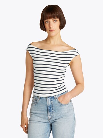Tommy Jeans - Top en blanco: frente