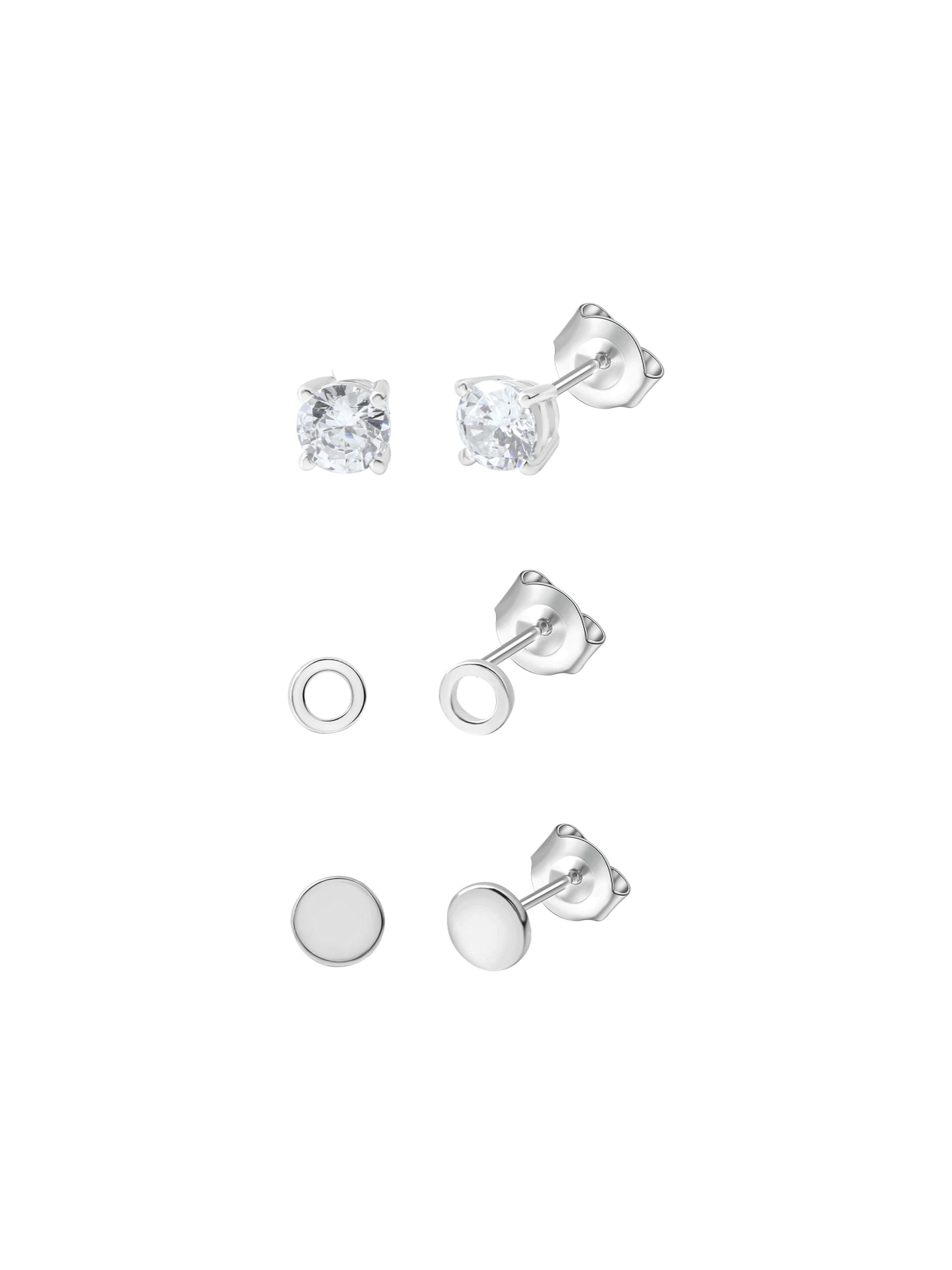 CELESTA Ohrstecker Set in Weiß: Vorderseite