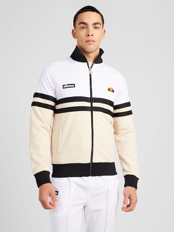 ELLESSE Zip-Up Hoodie 'Rimini' in Beige: front