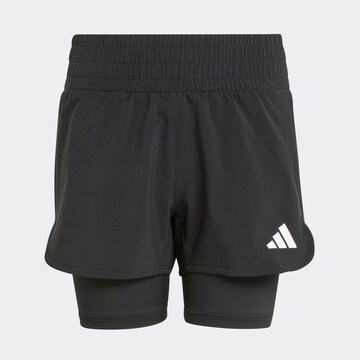 ADIDAS SPORTSWEAR Regular Workout Pants in Black: front