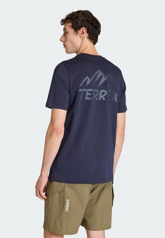 ADIDAS TERREX Funktionsshirt 'Mountain' in Blau: Vorderseite