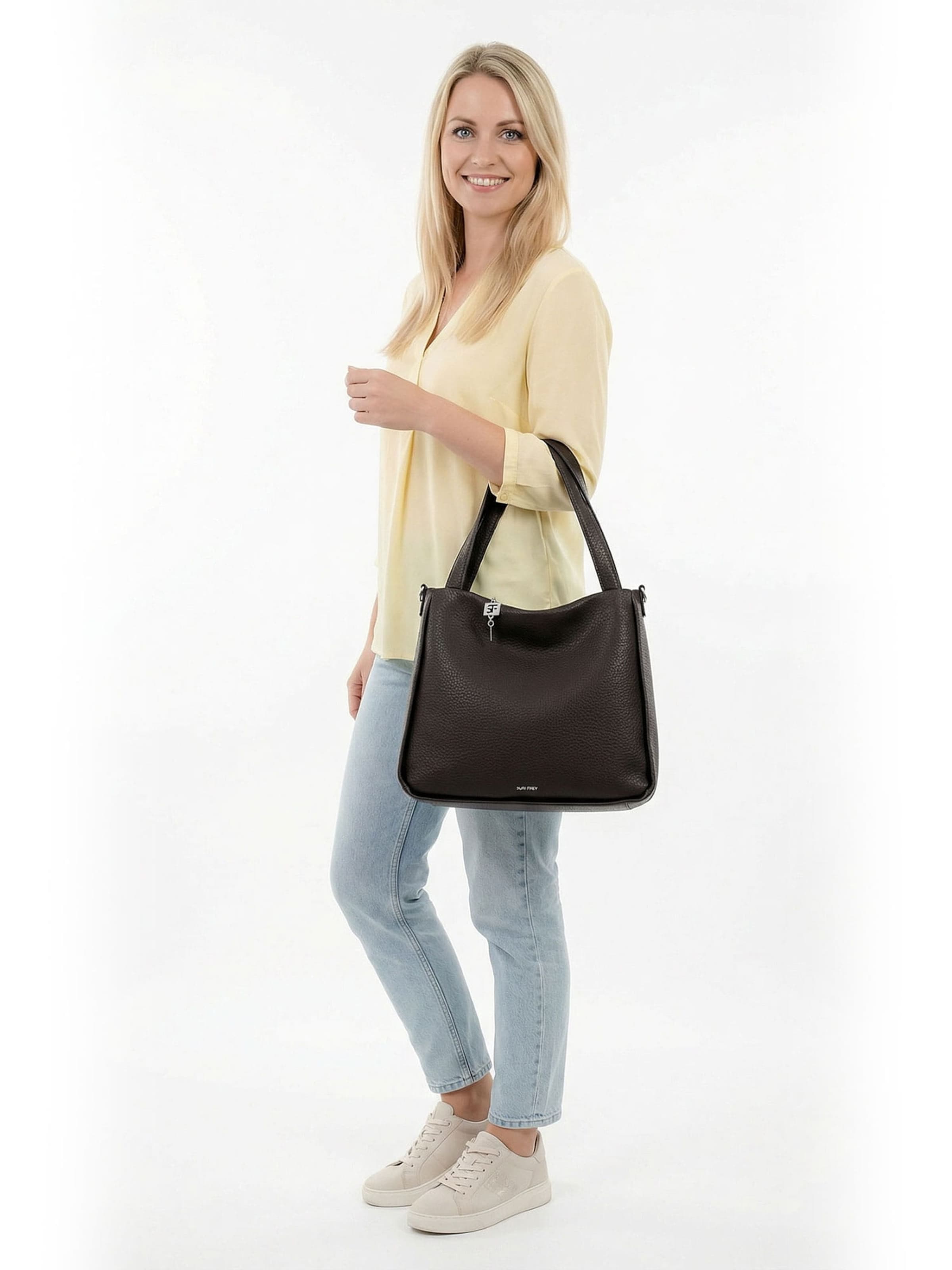 Borsa a spalla ' E&N Bayonne RUE 09 ' di Emily & Noah in beige