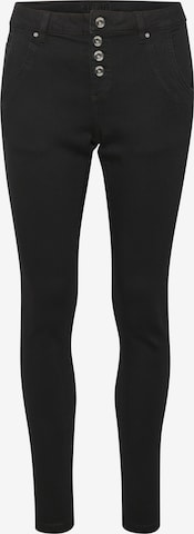 Cream Slim fit Jeans 'Sandy' in Black: front