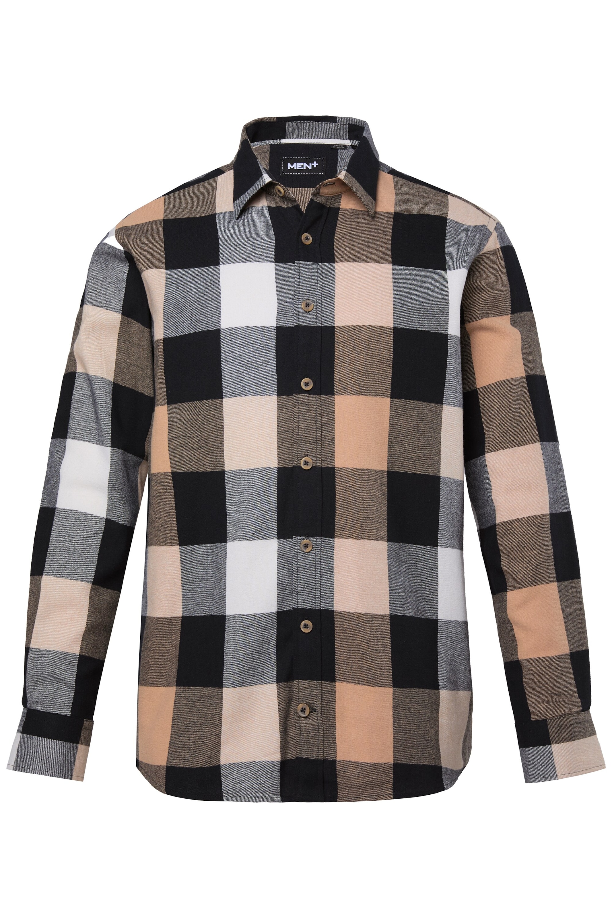 Men Plus Comfort fit Overhemd in Gemengde kleuren: voorkant