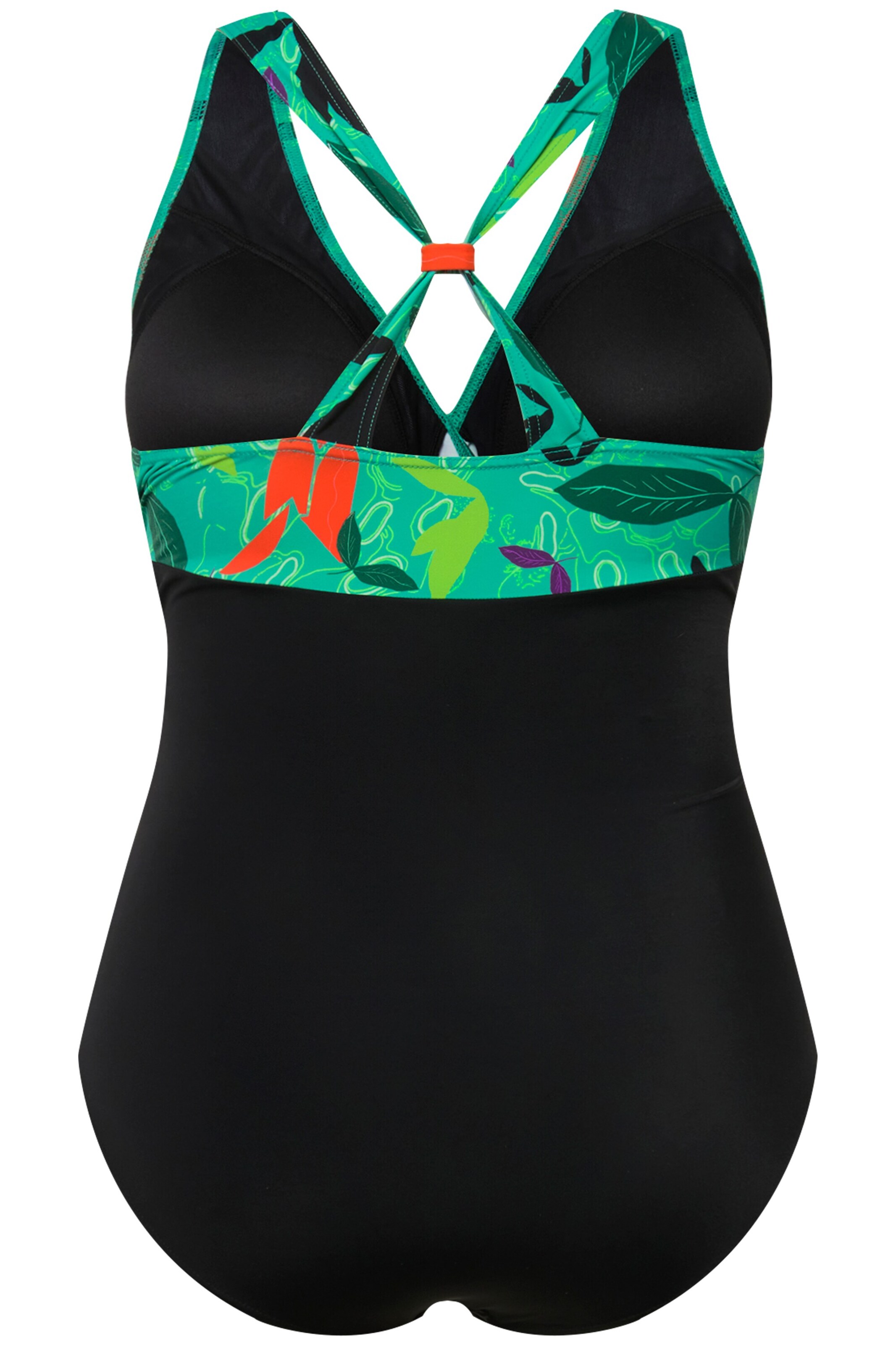 Ulla Popken Triangel Badeanzug in Grün