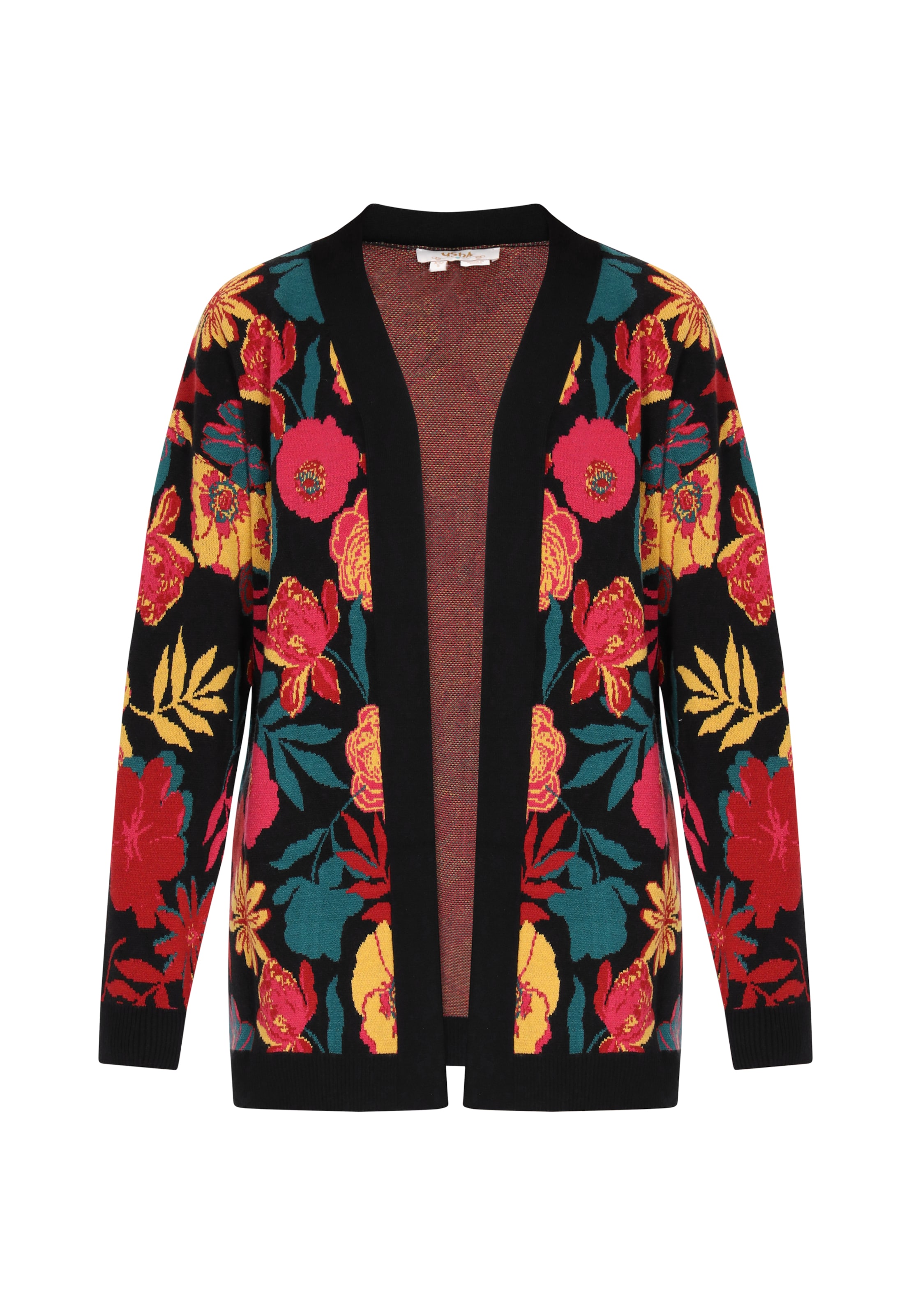 usha FESTIVAL Вязаная кофта в Черный: спереди