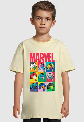 Maglietta 'Marvel - Hulk Pop Art' di ABSOLUTE CULT in giallo: frontale