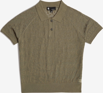 Pull-over 'Pointelle' G-STAR en vert : devant