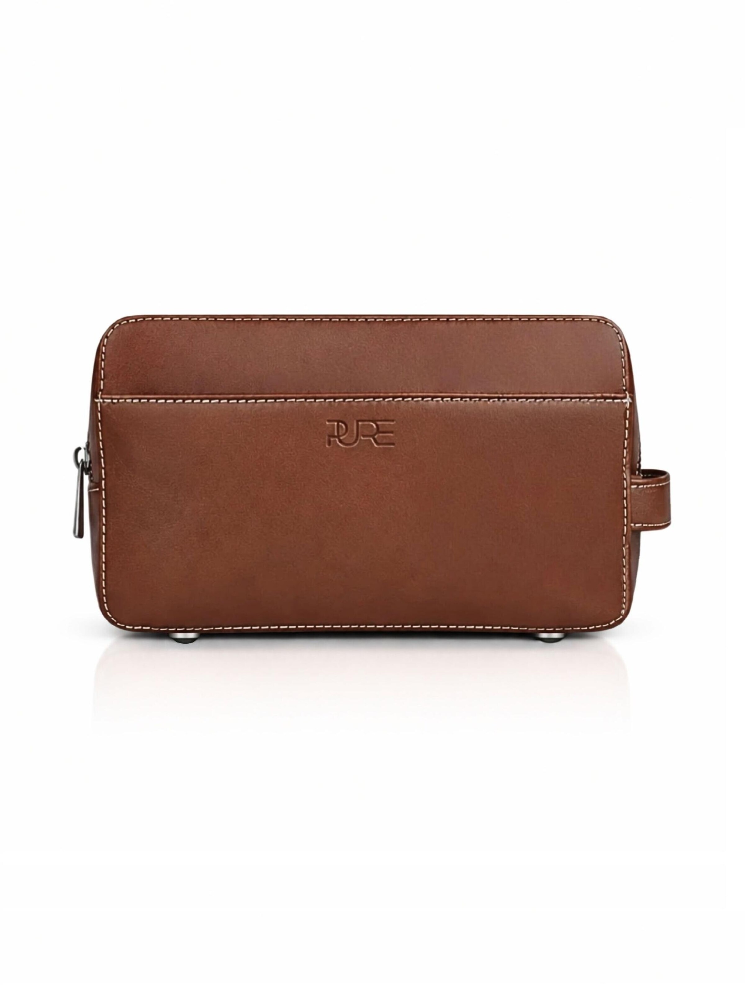 PURE Studios Toiletry bag 'Atlas XL' in Brown: front