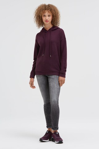 Soccx Hoodie aus Flauschstrick in Rot