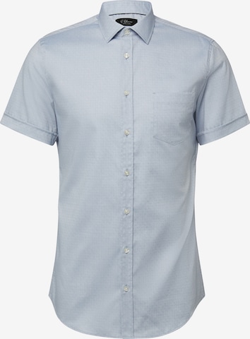 s.Oliver BLACK LABEL Regular fit Overhemd in Blauw: voorkant