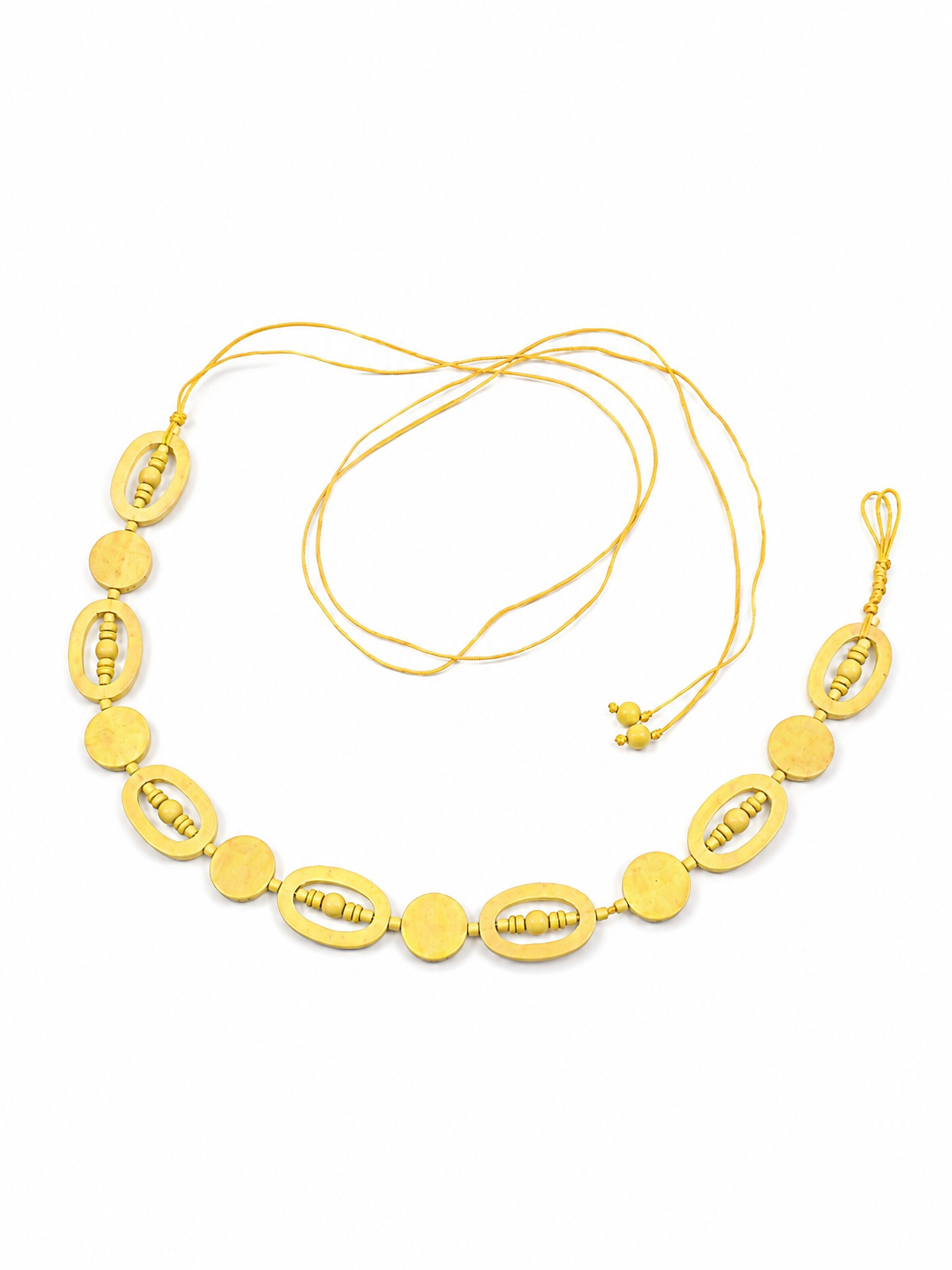 COLLEZIONE ALESSANDRO Belt 'Woodpicker' in Yellow: front
