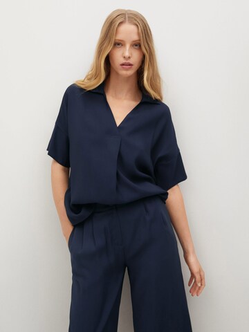 MANGO Blouse 'Bye' in Blauw: voorkant