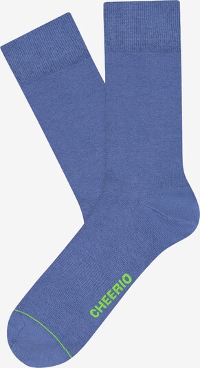 CHEERIO* Socken 'BEST FRIEND' in blau / neongrün, Produktansicht
