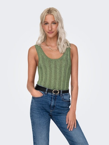 JDY Knitted Top 'BEAUTY' in Green: front