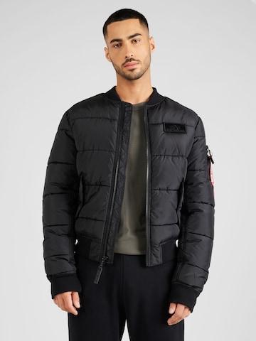 ALPHA INDUSTRIES Between-Season Jacket 'MA-1' in Black: front